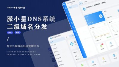 JP167二级域名分发系统网站源代码 派小星DNS二级域名分发V2.0重构版